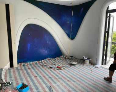 Thi công vách ánh sao