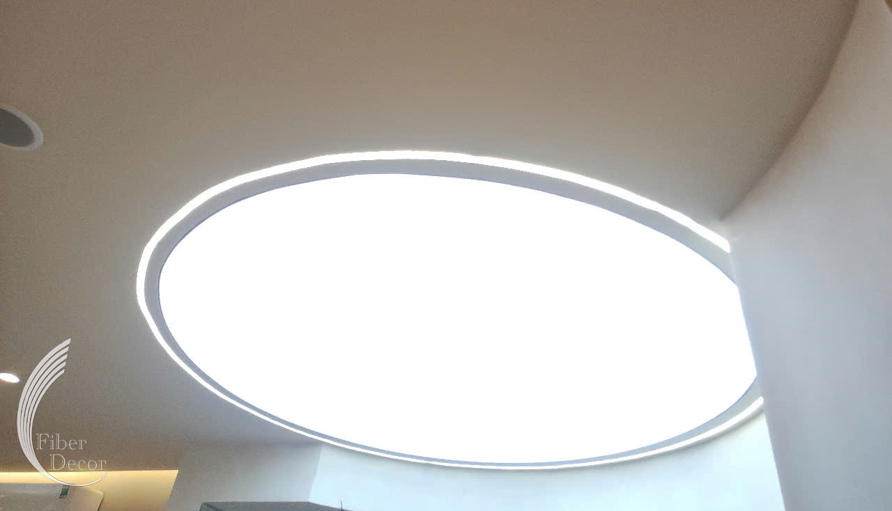 Trần xuyên sáng: Trang trí sợi quang cho không gian thương mại