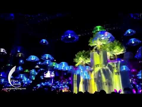 Đèn Sợi Quang Sứa - Trang Trí Bằng Đèn Sợi Quang