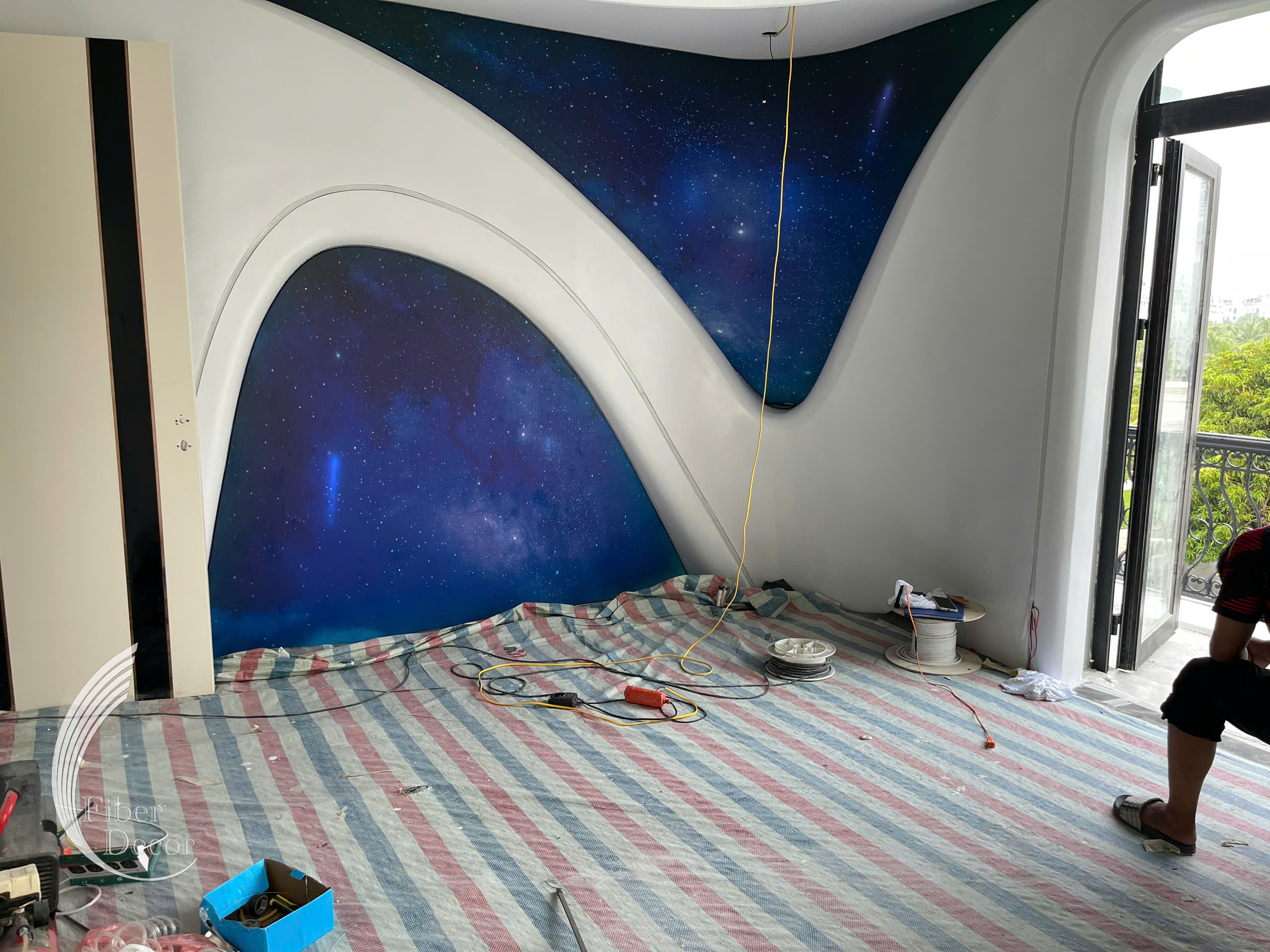 Thi công vách ánh sao