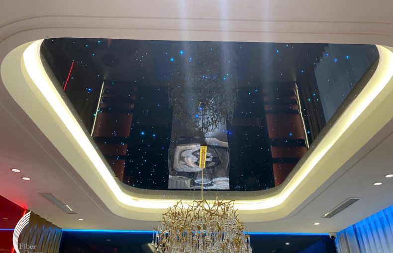 Hoàn thiện công trình trần sao nền căng đen bóng phòng làm việc tại Đà Nẵng